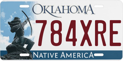 OK license plate 784XRE