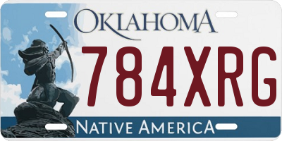 OK license plate 784XRG