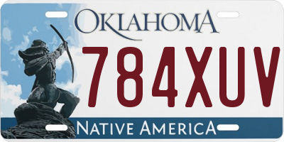 OK license plate 784XUV