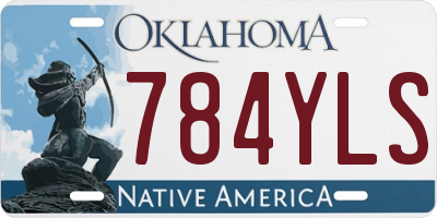 OK license plate 784YLS
