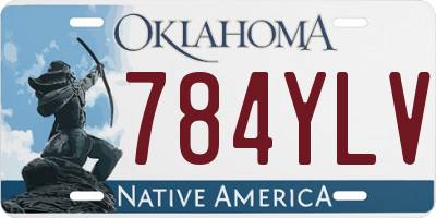OK license plate 784YLV