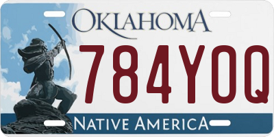 OK license plate 784YOQ