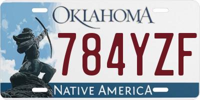 OK license plate 784YZF