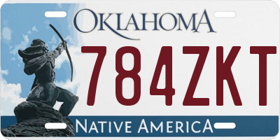 OK license plate 784ZKT