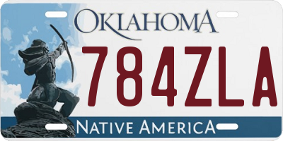 OK license plate 784ZLA