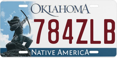 OK license plate 784ZLB