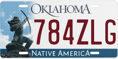 OK license plate 784ZLG