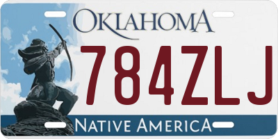 OK license plate 784ZLJ