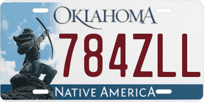 OK license plate 784ZLL