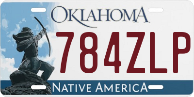 OK license plate 784ZLP
