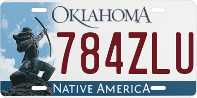 OK license plate 784ZLU