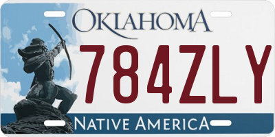 OK license plate 784ZLY