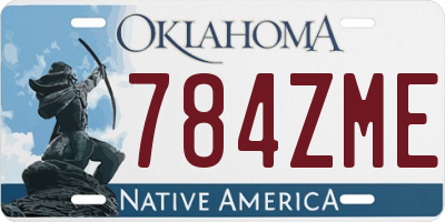 OK license plate 784ZME