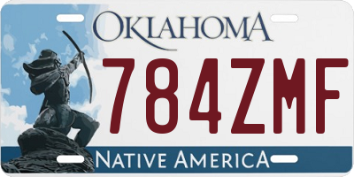 OK license plate 784ZMF