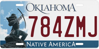 OK license plate 784ZMJ