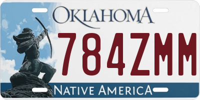 OK license plate 784ZMM