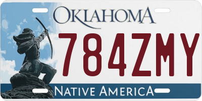 OK license plate 784ZMY