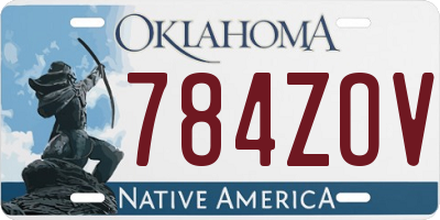 OK license plate 784ZOV