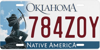 OK license plate 784ZOY