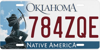OK license plate 784ZQE