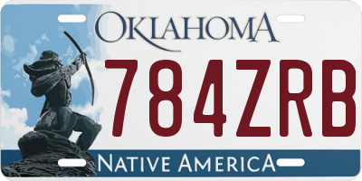 OK license plate 784ZRB