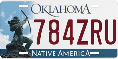 OK license plate 784ZRU