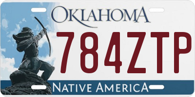 OK license plate 784ZTP