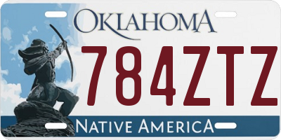 OK license plate 784ZTZ