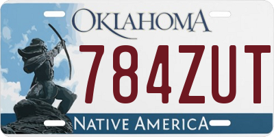 OK license plate 784ZUT