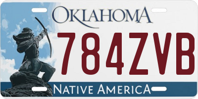 OK license plate 784ZVB