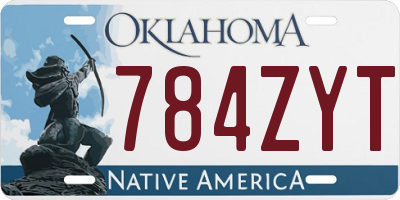 OK license plate 784ZYT