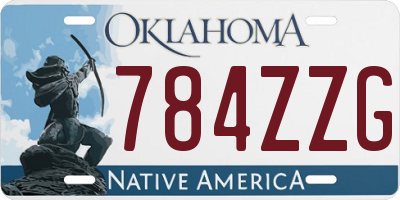 OK license plate 784ZZG