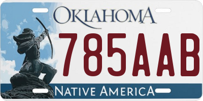 OK license plate 785AAB