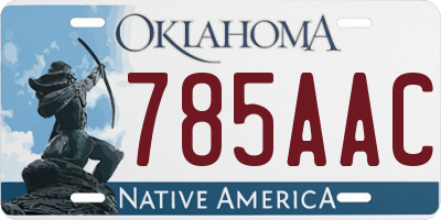 OK license plate 785AAC