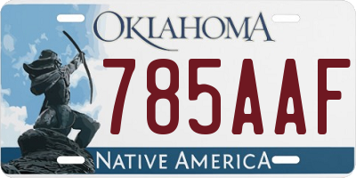 OK license plate 785AAF