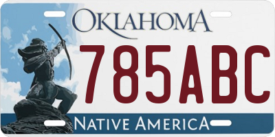 OK license plate 785ABC
