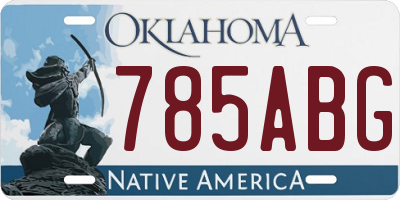 OK license plate 785ABG