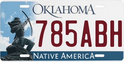 OK license plate 785ABH
