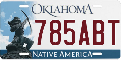 OK license plate 785ABT