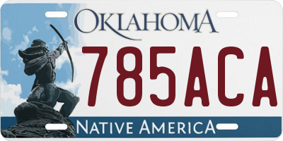 OK license plate 785ACA
