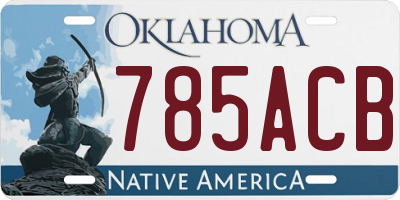 OK license plate 785ACB