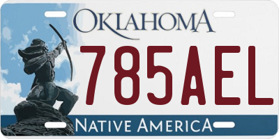OK license plate 785AEL