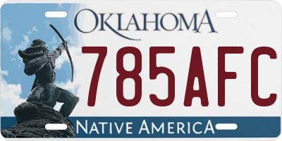 OK license plate 785AFC