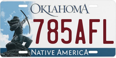 OK license plate 785AFL
