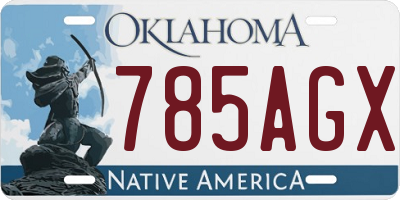 OK license plate 785AGX