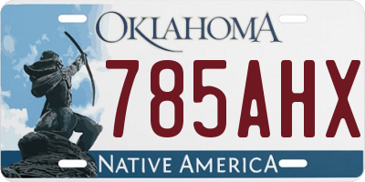 OK license plate 785AHX