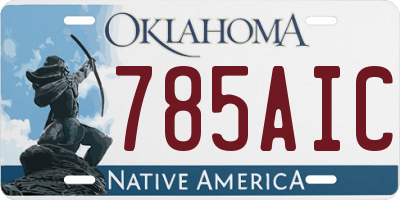 OK license plate 785AIC