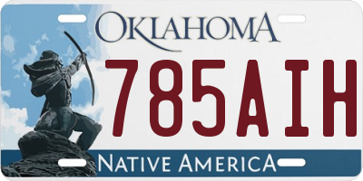 OK license plate 785AIH
