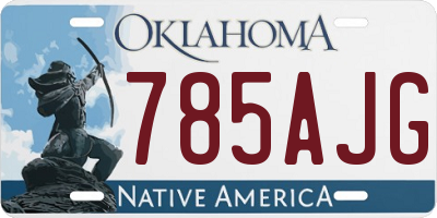 OK license plate 785AJG