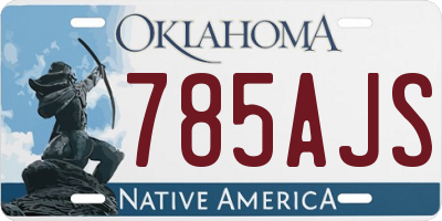 OK license plate 785AJS
